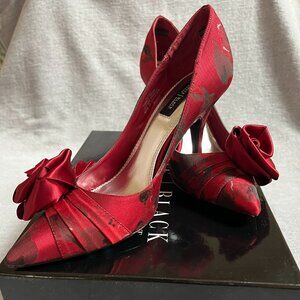 White House | Black Market Red Silk Pumps, Never worn.  Size 7
